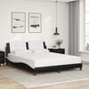 vidaXL Bed Frame without Mattress "Zadar" Black and White 160x200 cm Faux Leather