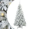 vidaXL Artificial Hinged Christmas Tree White 180 cm PE and PVC