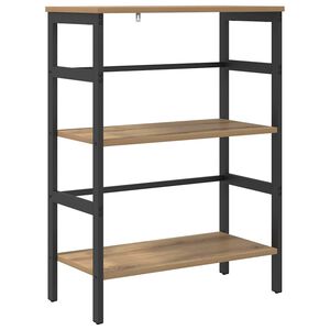 vidaXL Bookshelf 2-Tier 60 x 29.5 x 81 cm Engineered Wood Artisan Oak