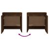 vidaXL Bedside Cabinet Smoked Oak 45x34x44.5 cm Engineered Wood