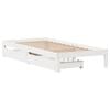 vidaXL Bed Frame with Drawers without Mattress White 75x190 cm Small Single