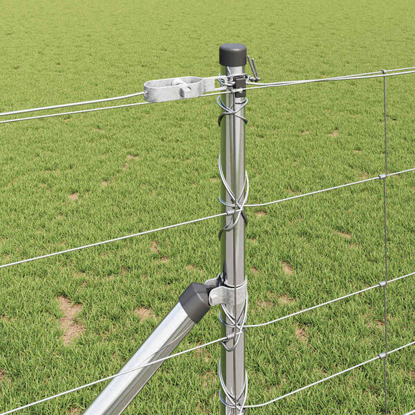 vidaXL Fence Post Galvanized 25 x 1 m Steel