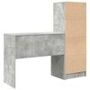 vidaXL Desk with Drawer 2 pcs Concrete Grey