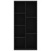 vidaXL Book Cabinet Black 50x25x106 cm Engineered Wood