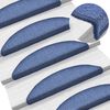 vidaXL Stair Mats 30 pcs 56x17x3 cm Blue Half Round