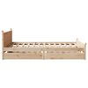vidaXL Bed Frame without Mattress 135x190 cm Double Solid Wood Pine
