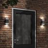 vidaXL Outdoor Wall Lights 2pcs Black Stainless Steel