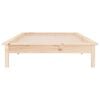 vidaXL LED Bed Frame without Mattress 75x190 cm Small Single Small Single Solid Wood