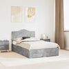 vidaXL Bed Frame Concrete Grey 120 x 190 cm Engineered Wood