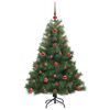 vidaXL Artificial Christmas Tree with 150 LEDs Green 120 cm PE and PVC
