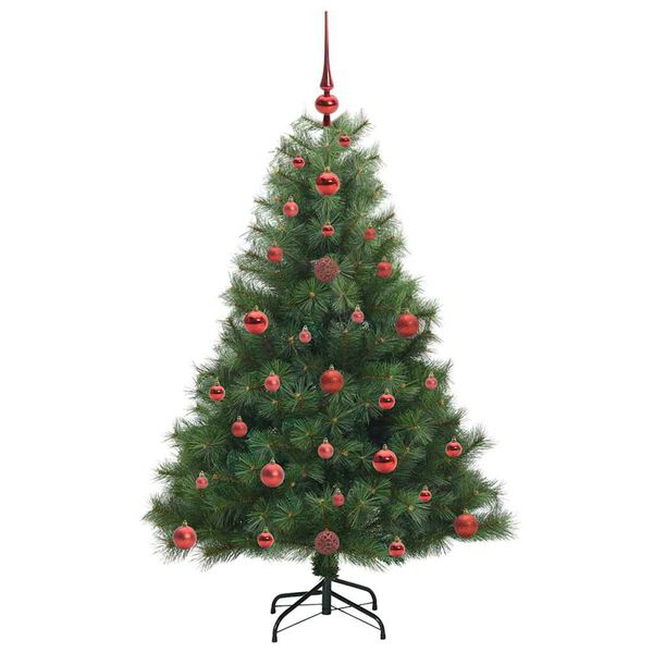 vidaXL Artificial Christmas Tree with 150 LEDs Green 120 cm PE and PVC