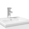 vidaXL Bathroom Sink Cabinet with Built-in Basin White
