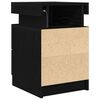 vidaXL Bedside Cabinet Black Oak 35 x 39 x 55 cm Engineered wood