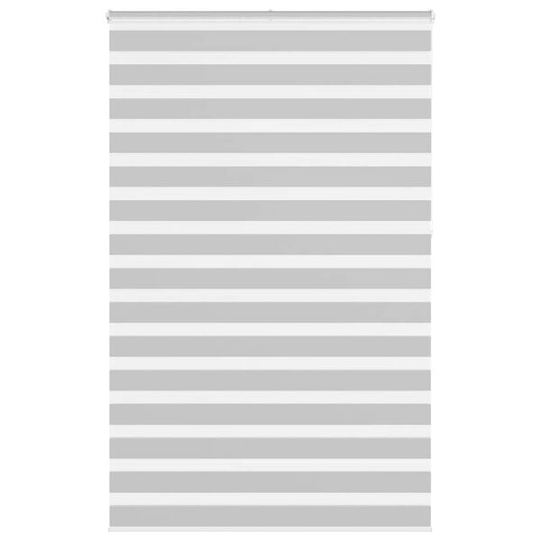 vidaXL Zebra Blind Light Grey 150x230 cm Fabric Width 145.9 cm Polyester