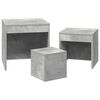vidaXL Nesting Tables 3 pcs Concrete Grey Engineered Wood