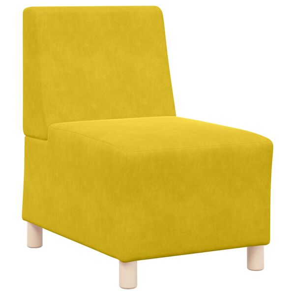 vidaXL Modular Sofa Unit Armless 3 pcs Yellow 55 x 74 x 82 cm Velvet
