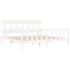 vidaXL Bed Frame without Mattress White Super King Size Solid Wood Pine