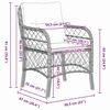 vidaXL Garden Dining Set with Cushion 9 pcs Grey and Black Rattan