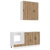vidaXL Kitchen Unit LUCCA 5 pcs Artisan Oak Engineered Wood