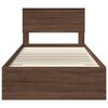 vidaXL Bed Frame Brown Oak and Silver 100 x 200 cm Engineered Wood