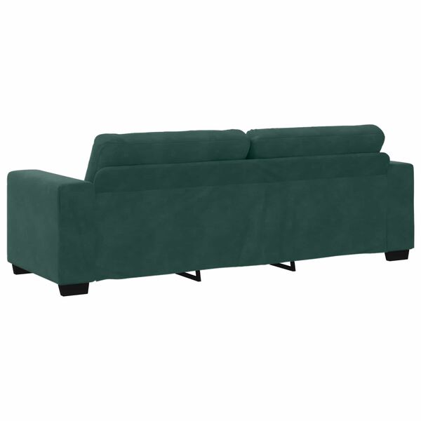 vidaXL Sofa Dark Green 221 x 80 x 80 cm Poly velvet