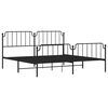 vidaXL Metal Bed Frame without Mattress with Footboard Black 193x203cm