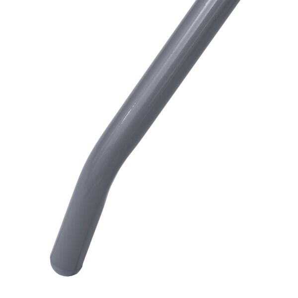 vidaXL Garden Table Light Grey 80 cm Steel and Glass