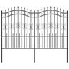 vidaXL Garden Fence Grey 190 cm Powder-coated steel