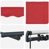 vidaXL Retractable Awning Manual Red 600 x 350 cm Polyester and Steel