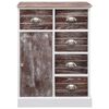 vidaXL Sideboard with 10 Drawers Brown 113x30x79 cm Wood