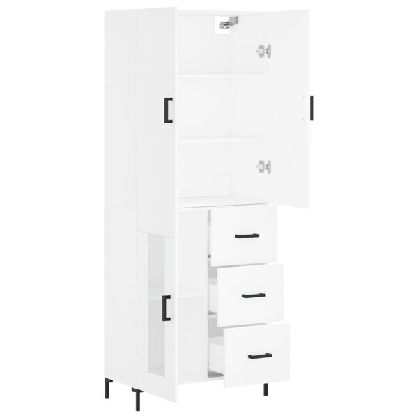vidaXL Highboard White 69.5x34x180 cm Engineered Wood