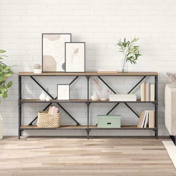 vidaXL Console Table Artisan Oak 160 x 30 x 75 cm Engineered Wood