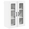 vidaXL Wall Glass Cabinet LUCCA High Gloss White 60 x 31 x 80 cm