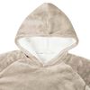 vidaXL Blanket Hoodie Beige M Fleece and Flannel