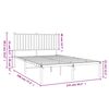vidaXL Metal Bed Frame without Mattress with Headboard White 120x200cm