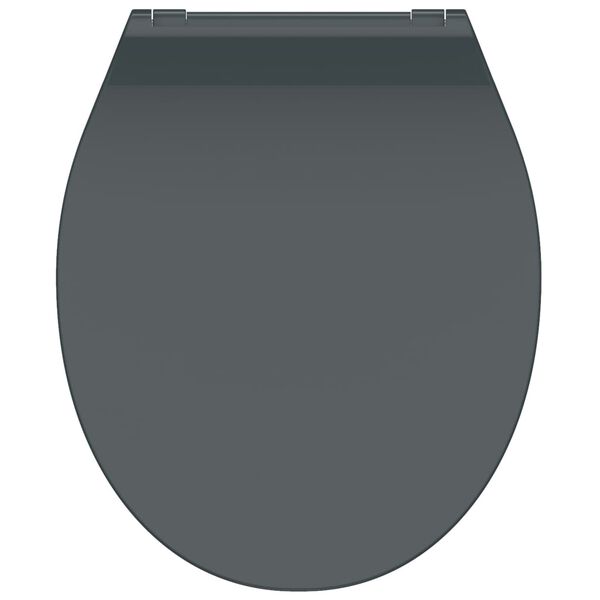SCH&Uuml;TTE Duroplast Toilet Seat with Soft-Close SLIM ANTHRAZIT Anthracite