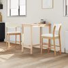 vidaXL Dining Chairs 2 pcs Natural 48 x 49 x 95 cm Solid Rubber Wood