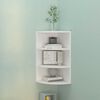 vidaXL Wall Corner Shelf White 30x31.5x60 cm Engineered Wood