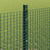 vidaXL Fence with Post Green 1.2 x 25 m Steel and PVC