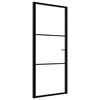 vidaXL Interior Door ESG Glass and Aluminium 93x201.5 cm Black