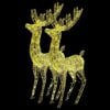 vidaXL XXL Acrylic Christmas Reindeers 250 LED 2 pcs 180 cm Warm White