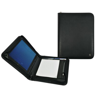 DESQ A5 Conference Folder with Notepad and Tablet Stand Black