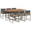 vidaXL Garden Dining Set | Grey, Brown, Dark Grey