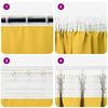 vidaXL Blackout Curtains with Rings 2 pcs Mustard Yellow 260 x 140 cm
