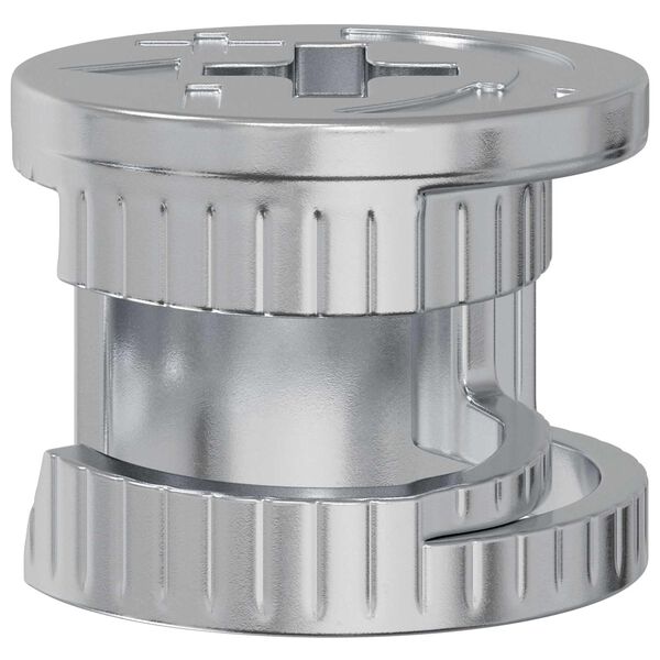 vidaXL Cam Lock Nuts 12 pcs Silver 15 x 11.5 mm Metal