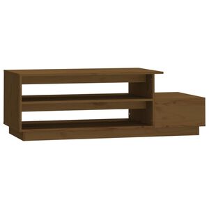 vidaXL Coffee Table Honey Brown 120x50x40.5 cm Solid Wood Pine