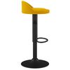 vidaXL Bar Stools 2 pcs Yellow Velvet