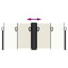 vidaXL Retractable Side Awning Cream 100x600 cm