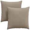 vidaXL Sofa Pillows 2 pcs Taupe 80 x 80 cm Fabric