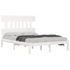 vidaXL Bed Frame without Mattress White 120x200 cm Solid Wood